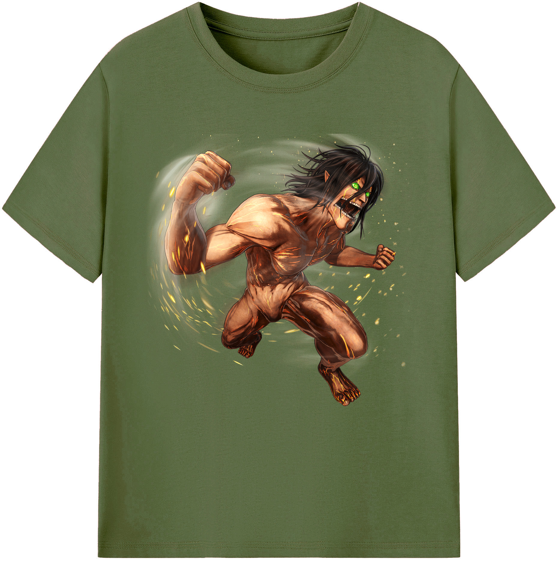 （画像用） 進撃の巨人 Attack on Titan 綿100％半袖Tシャツ（フロントプリント）